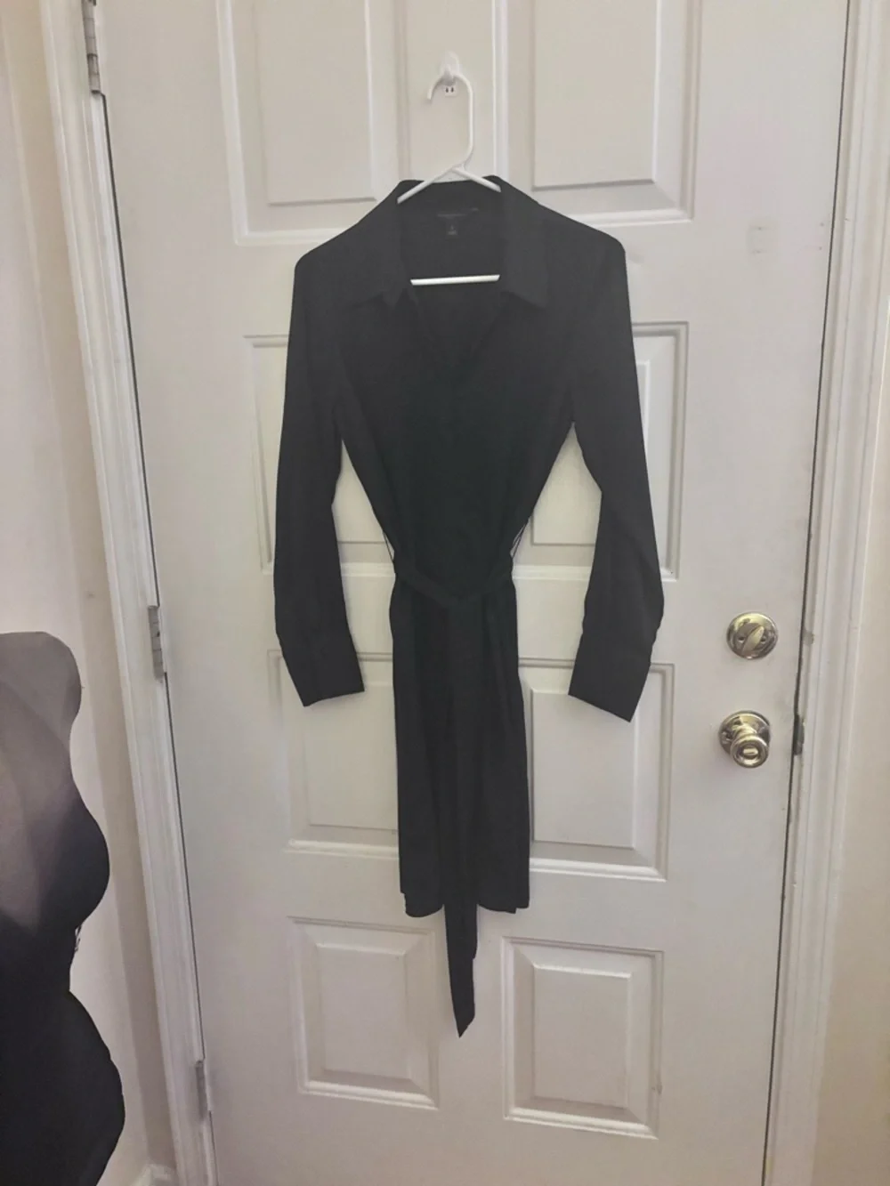Banana Republic Black Long-Sleeve Wrap Dress - Picture 3 of 7